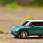 An image of a green toy car