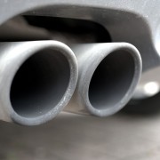 image of a close up car exhaust system