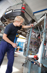 Mechanic Working on Car Servicing In Bedfordshire